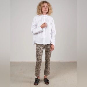 R13 Kick Fit Jeans Tyler Leopard Wash Size 26 Made in Italy